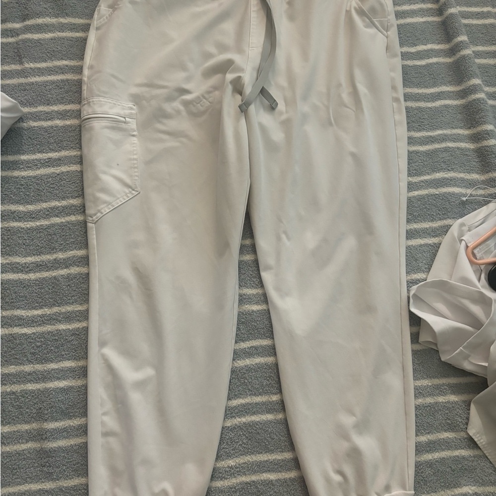 Figs White Jogger Scrubs
